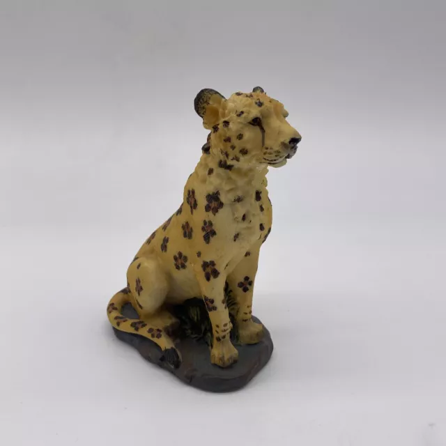 Cheetah Statue Sculpture Idol Animal Figurine Home Decor