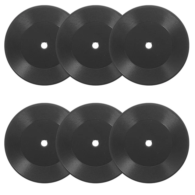 6 Pcs Doll House Accessories Dollhouse Wall Decor Blank Vinyl Records 3