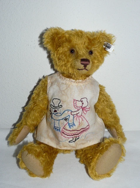 CHRISTMAS SHIRT with hand embroidery, Redwork,  for collectible teddies & dolls