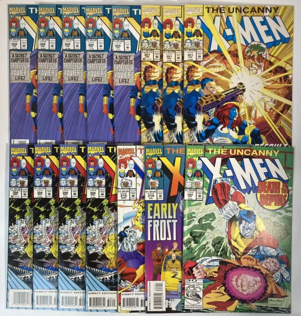 Uncanny X-Men 293 301 301 (4)-306 (6)-309 314 315 VF/NM Set Lot Run Magneto