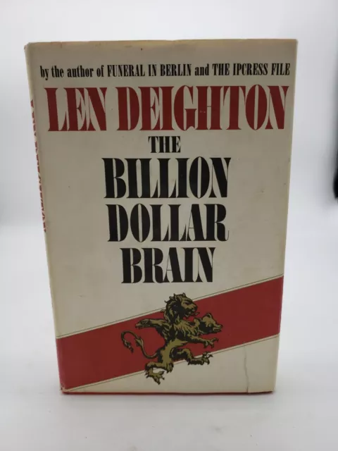 1966 The Billion Dollar Brain by Len Deighton Hardcover Dust Jacket Book