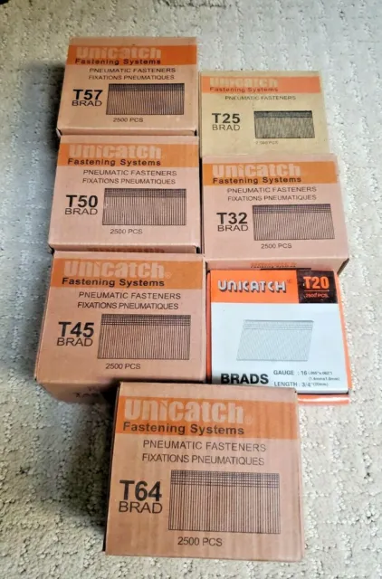 16 Gauge Brads/Finish Nails (T-series )2500 pcs per Box from 3/4'' to 2-1/4''