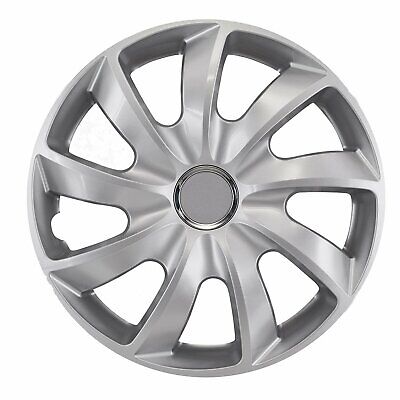 14" Wheel Trims Covers Hub Caps 4 PCS Set Car Universal ABS Extra Strong Silver