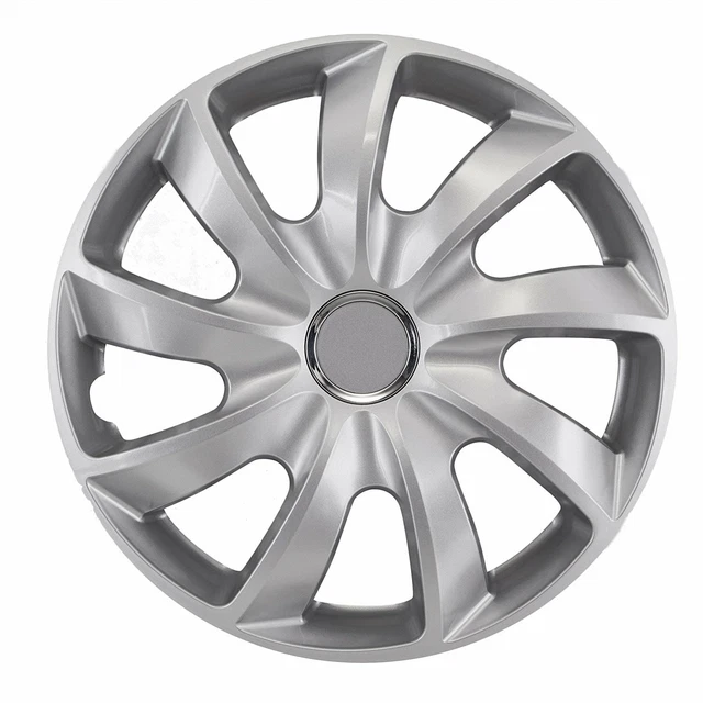 Copricerchi 13" Coprimozzi Coprimozzo Set Auto Universale 4 PZ ABS Argento Extra Forte