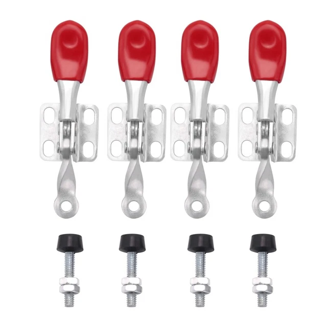 4 PCS 60 Lbs Antislip Covered Hand Tool Toggle Clamp Horizontal Clamp 201A D1Rh