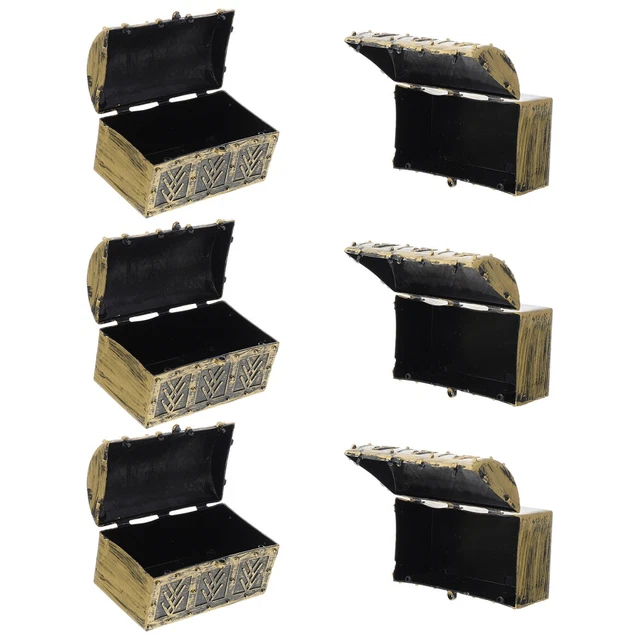 Cofre del tesoro pirata de plástico cajas de joyas para niños caja del tesoro cofre del tesoro
