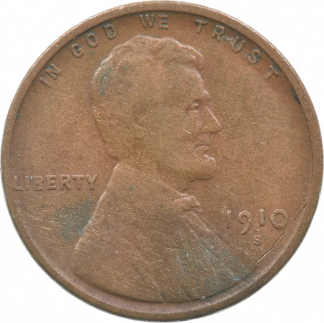 Better 1910-S US Lincoln Wheat Cent Penny Coin Collection Lot Set Break *466