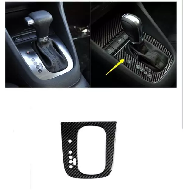 Carbon Fiber Gear Shift Panel Dekor Verkleidung für Volkswagen VW Golf 6 MK6 GTI