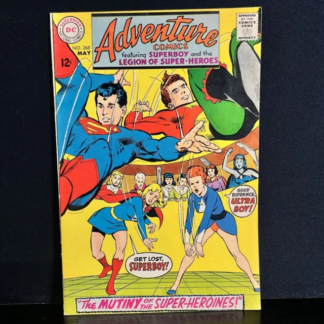 Adventure Comics #368 DC Comics 1968 Superboy Legion Of Superheroes VGC