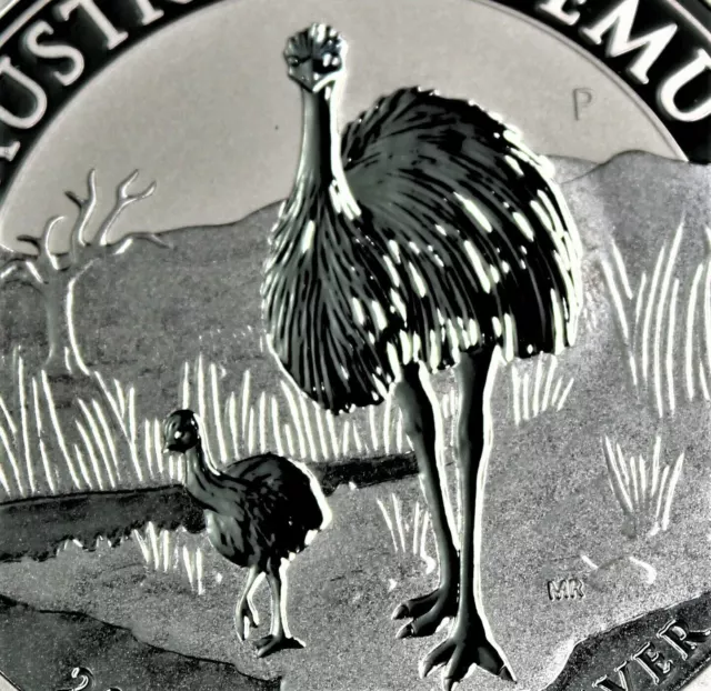 2021 p 1 oz .999 silver BU coin Australia EMU Perth Mint in capsule