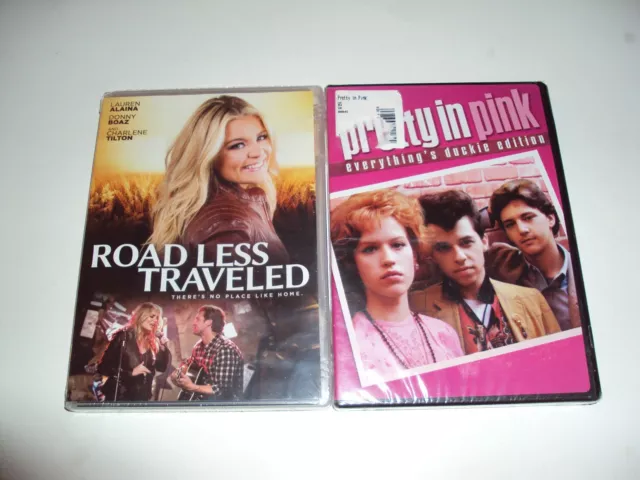 2 Movies Road Less Traveled+ Pretty in Pink 2006 Everythings Duckie Dvds New!!!!