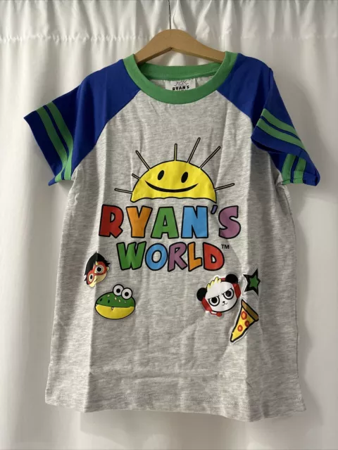 Ryan's World Not Your Average Super Hero Boys Kids T-Shirt Tee Size 8