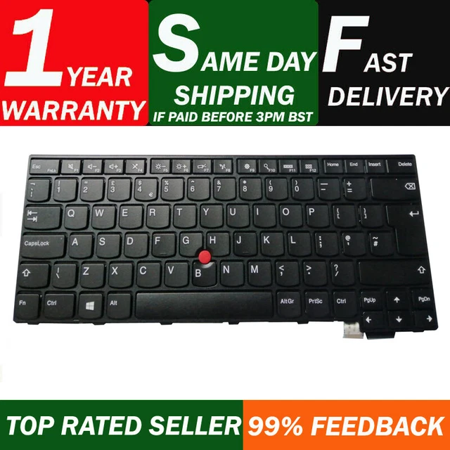 UK Layout Laptop Keyboard Replacement For Lenovo ThinkPad T460S, T470S, T460P, T470P – Black, SN20H42393