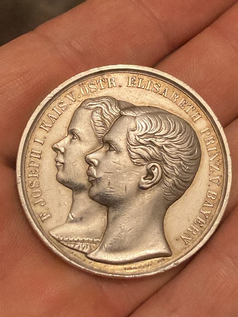 Médaille Jeton De Mariage En Argent – Pièce De Collection – France