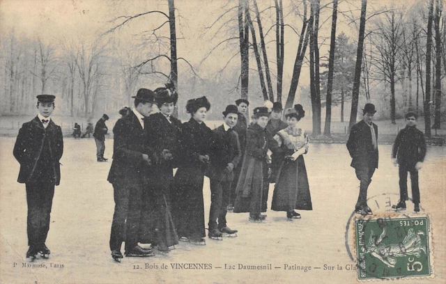 Cpa 94 Vinnes Wood / Lac Daumesnil / Skating / On Ice