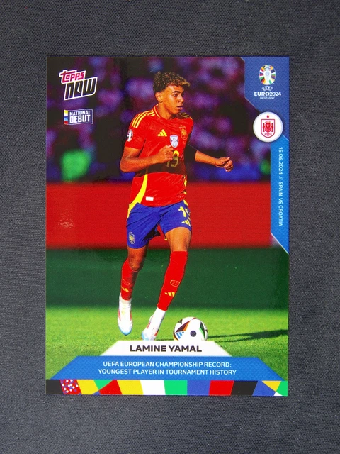 2024 Topps Now UEFA Euro Lamine Yamal #66 PSA 10 Gem Mint Rookie 