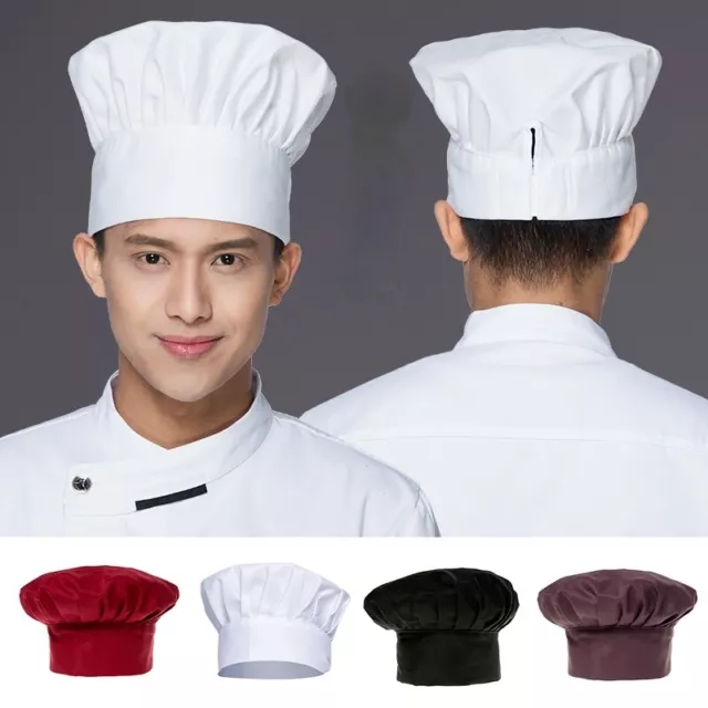 Adult Unisex Chef Hat Adjustable Elastic Restaurant Kitchen Cooking Cap