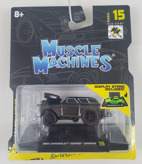 MUSCLE MACHINES 1955 Chevrolet Nomad Gasser Chase Model 15 NIP 12.99