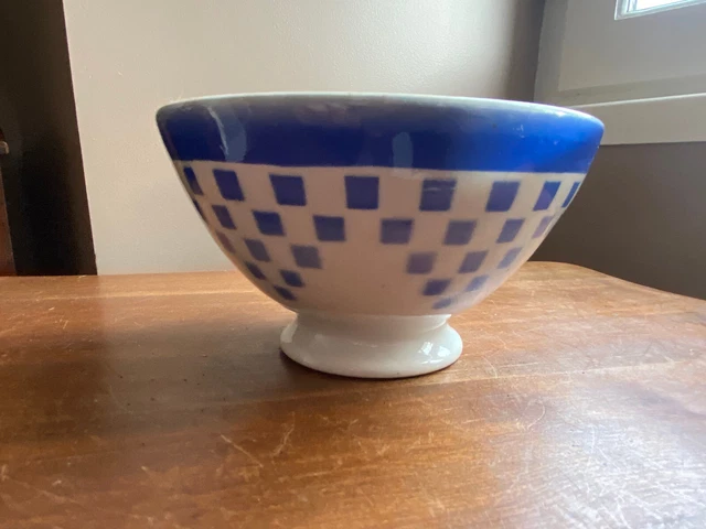 Beau bol ancien Badonviller ? Digoin ? Sarreguemines ? Damier bleu