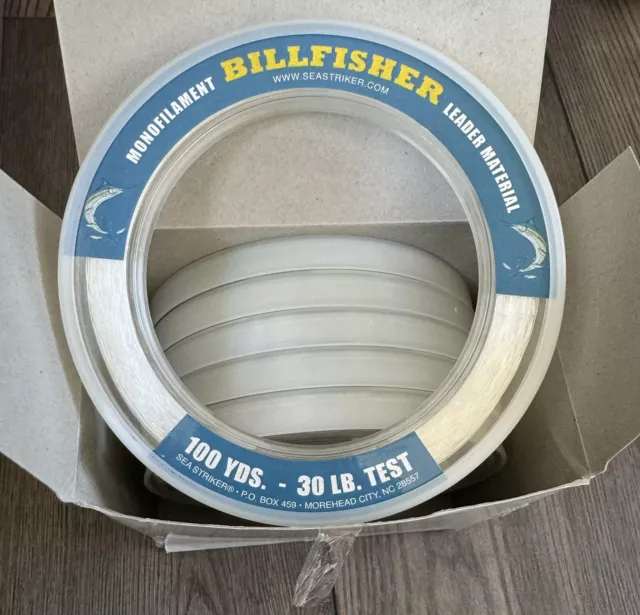 Sea Striker Billfisher Monofilament Leader Material 30 Lb Test 100 Yds X 6 Rolls