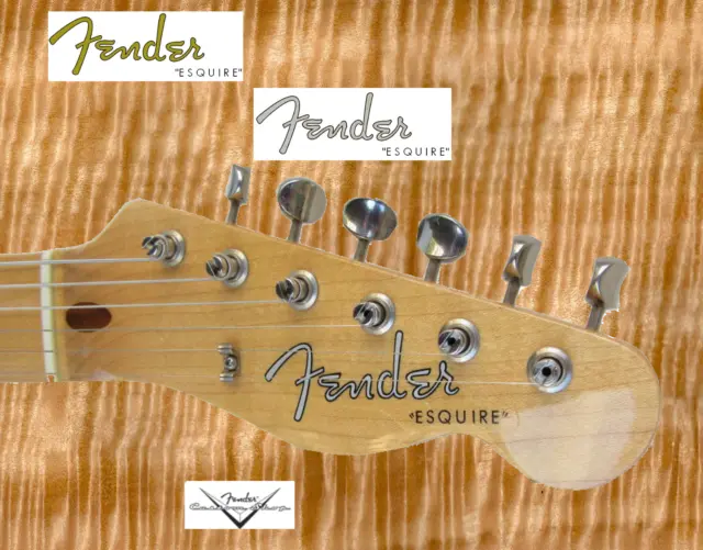 1 pcs Decalcomania Decal tipo Fender Esquire Chitarra Guitar Gold-Grey