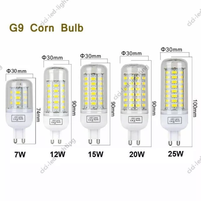 LED Birne GU10 G9 B22 7W 12W 15W 20W 25W Mais Lampe SMD Leuchtmittel Licht 3