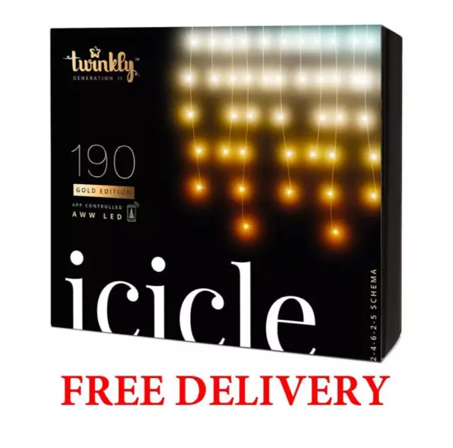 Twinkly Lights 190 Golden Edition Icicle