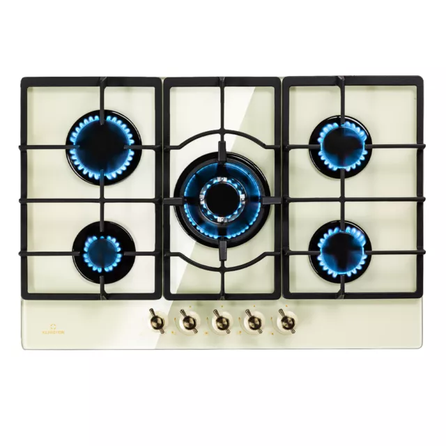 Gas on glass hob on sale 5 burner