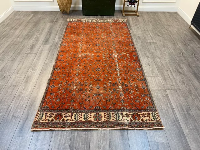 Orange Large Rug, Handmade Rug, Living Room Rug, Turkish RUg, 4.6 x 9.3 ft