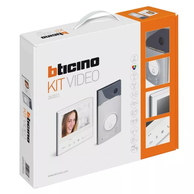 BTICINO 363511 KIT VIDEOCITOFONO MONOFAMILIARE LINEA 3000 G. di protezione IP 54