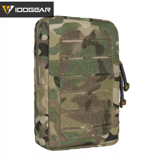 IDOGEAR Tactical Pouch MOLLE Vertical Utility Pouch Laser Cutting Paintball Army