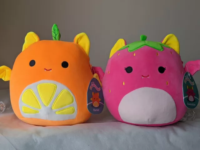 Blacklight Squishmallow 8” Gwendolyn + Barnet 2x Fruit Bats Bundle BNWT 2023