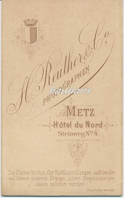 CDV Portrait Offizier  mit Ordensspange-Metz  (a251) 2