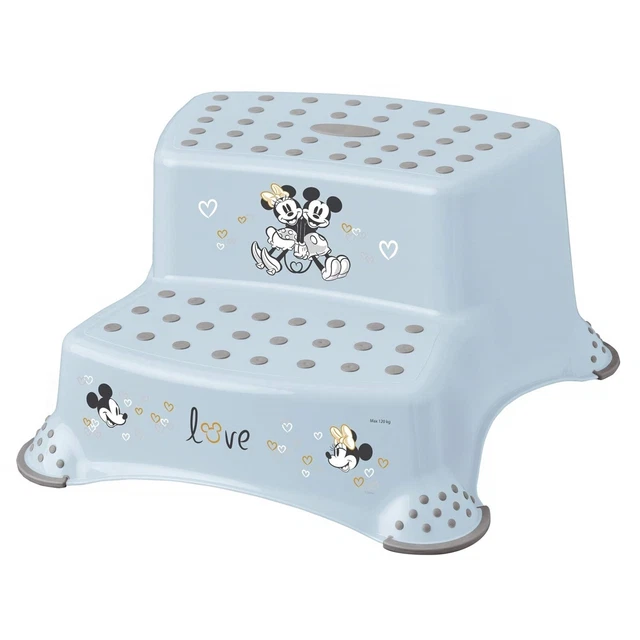 Keeeper Tritthocker zweistufig mit Anti-Rutsch-Funktion Mickey Maus Blau TOP