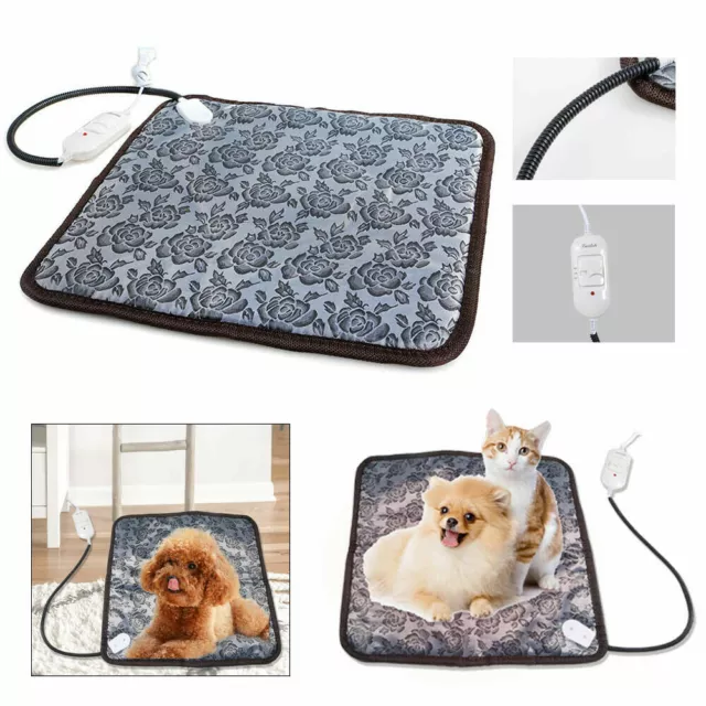 110V Electric Heat Pet Pad Waterproof Heated Carpet Blanket Mat Bed Keep Warmer