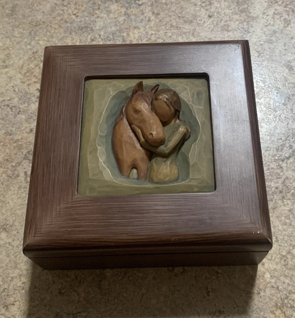 WILLOW TREE Quiet Strength by Susan Lordi Memory Keepsake Box Girl w/ Horse 2008