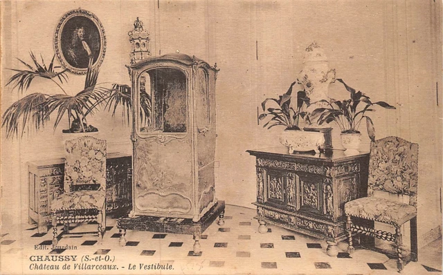 CPA-Chaussy château de Villarceaux le vestibule (127882)