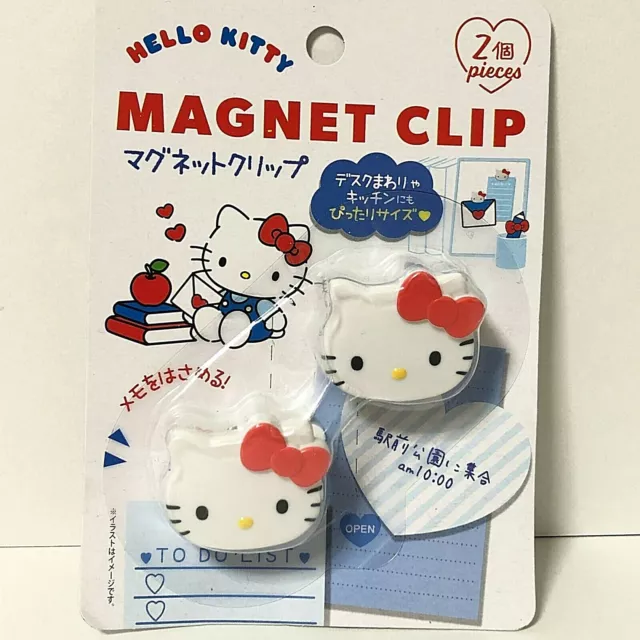 Hello Kitty magnet clip, 2 pieces, Sanrio Licensed, Japan