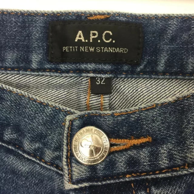 APC Petite New Standard Button Fly Raw Hem Denim Jeans Men's Size 32 2