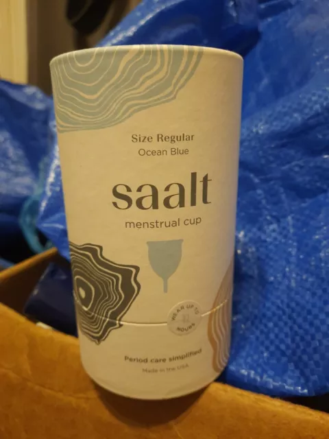 Copa menstrual Saalt, tamaño regular, azul océano - 1 unidad