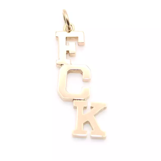 James Avery 14K Yellow Gold "FCK" INITIALS CHARM - Retired - ADD SOME ATTITUDE!