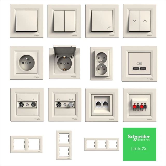 SCHNEIDER ELECTRIC INTERRUPTEUR POUR VOLET ROULANT ASFORA BLANC (RAL