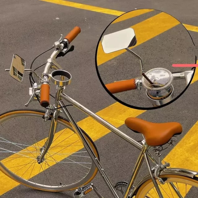 Vintage Bike Handlebar Mirror Metal Mirror for Bicycles Clear Rearview Mirror