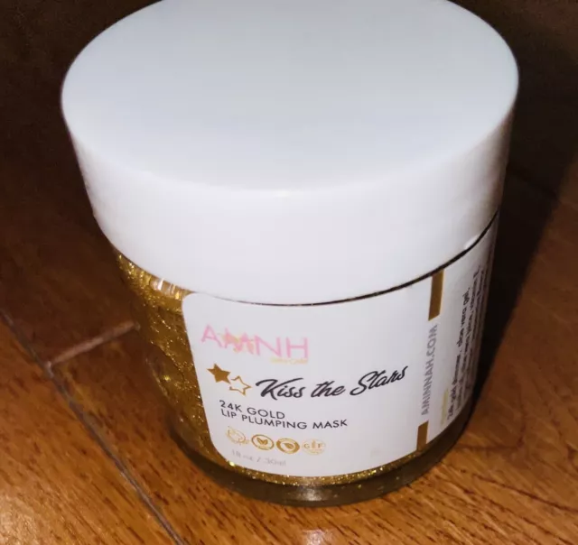 New! AMNH Kiss the Stars 24K Gold Lip Plumping Mask - Full Size 1 fl oz, 30 ml