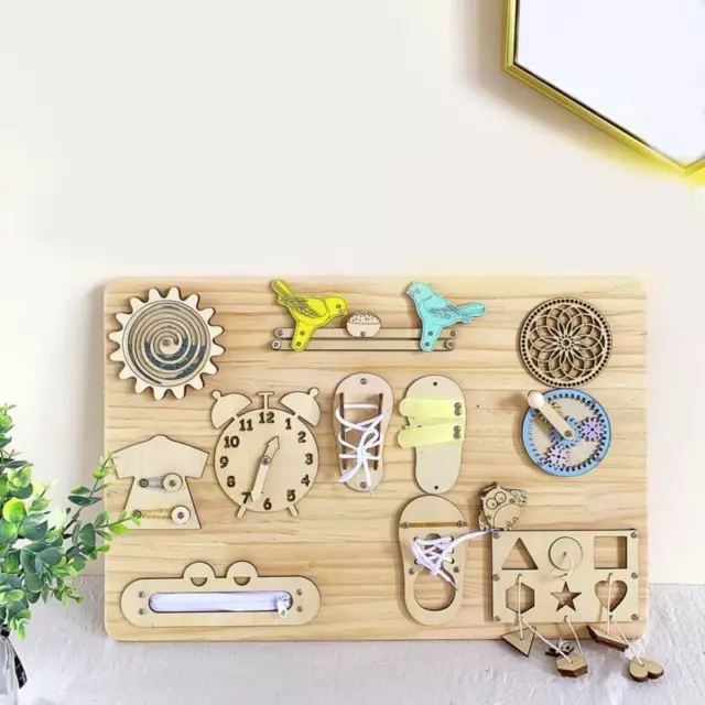 Montessori legno impiegato tavola kit fai da te manovella cambio accessori giocattolo