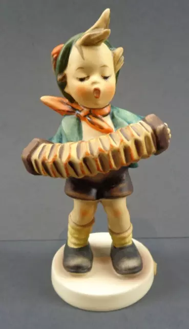 1972 Hummel Figurine ACCORDIAN BOY Hum 185 TMK-5 LAST BEE MARK w/LABEL ~ 5 1/4"