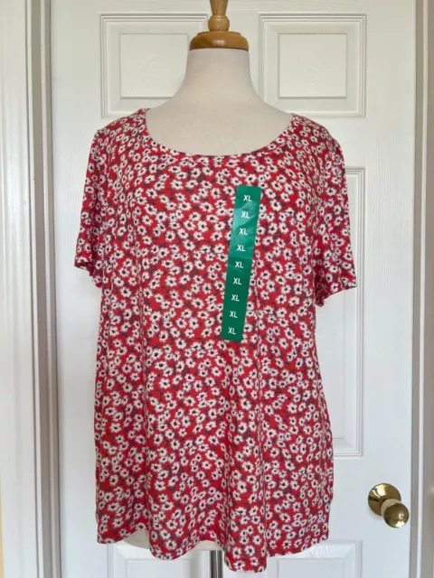 LUCKY BRAND floral t-shirt top size XL