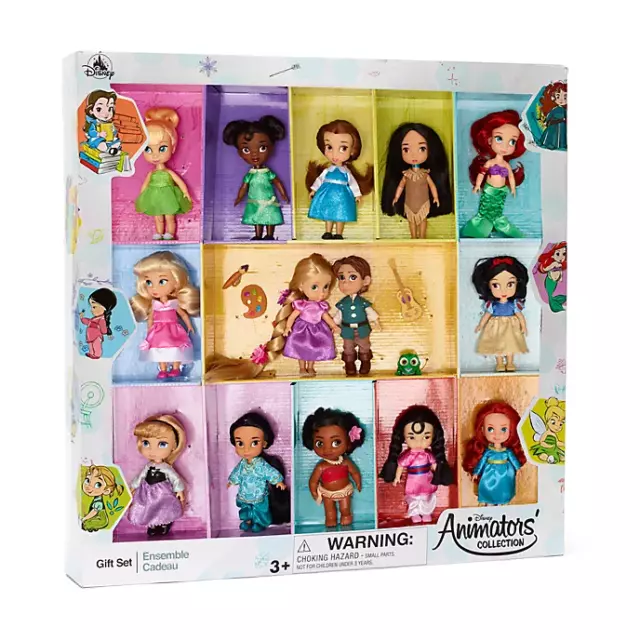 Disney Animators' Collection Mini Doll Gift Set [SET OF 14] - Birthday Christmas