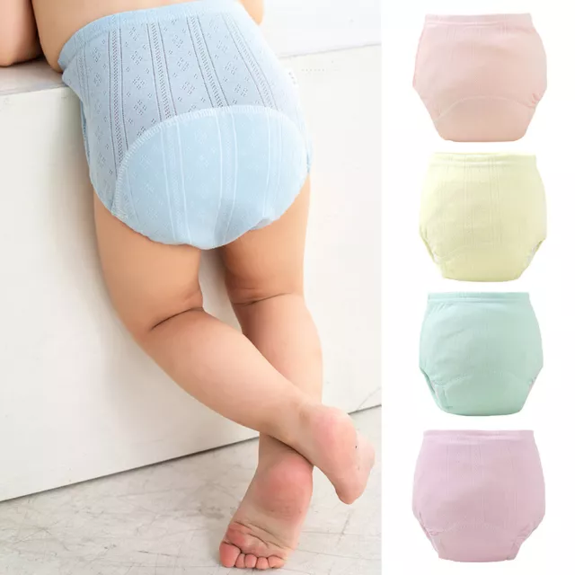 Baby Infant Waterproof Reusable Cotton Kids Potty Training Pants Nappy Boy Girls