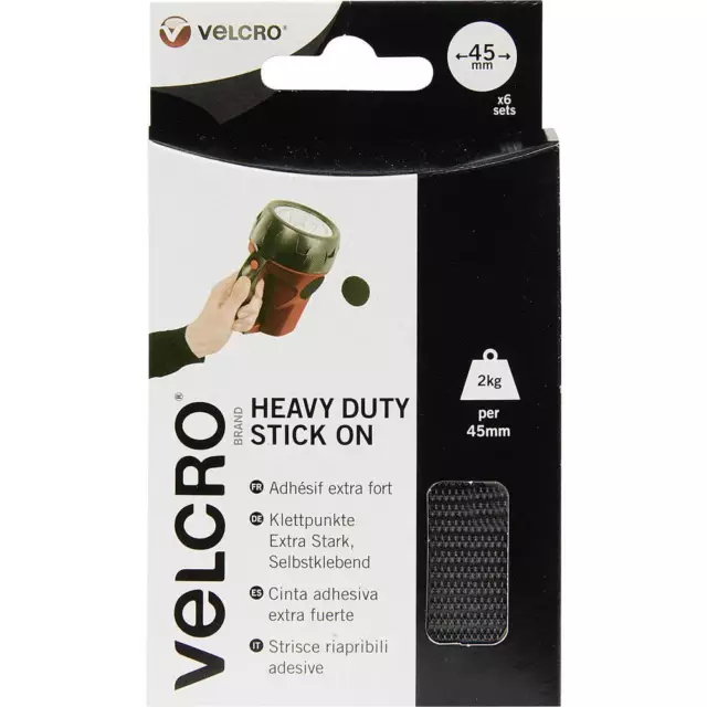 12er Multipack VELCRO® Klettpunkte zum Aufkleben Haft- und Flauschteil,